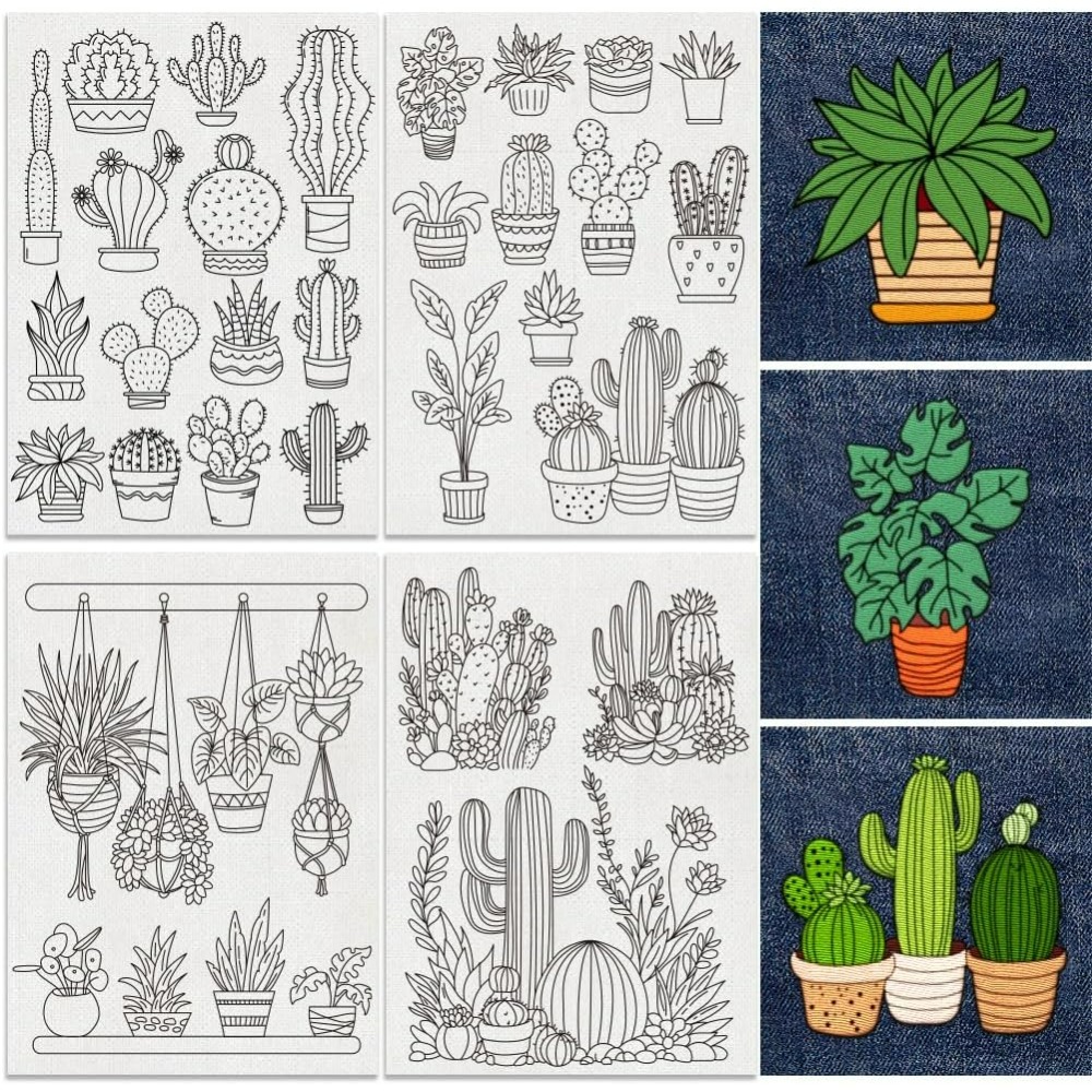 Embroidery Cloth - 30 шт., стабилизаторы для вышивки кактуса