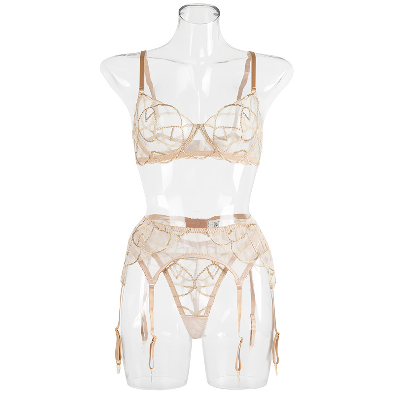 Embroidery Underwear - Набор сексуального женского белья: кружевное белье