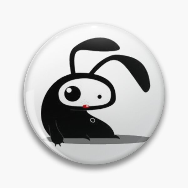 Embroidery Rabbit - Ruby Gloom Bunny Мягкая пуговица, подарок,