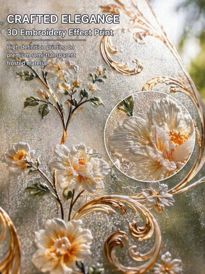 Embroidery Pattern - Пленка для окон с вышитым узором,